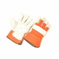 Seattle Glove Premium Select Shoulder Leather Palm Glove- Orange- Large, 12PK 1360ID0-L
